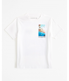 Abercrombie Cream Imagery Back Graphic Tee